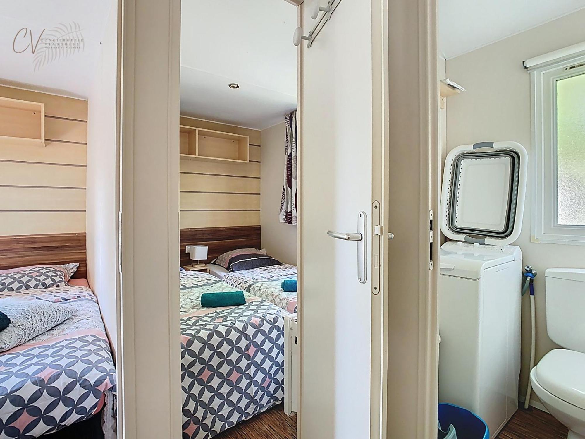 Grand Mobil Home 3Chbr 2Sdb Camping La Carabasse Виас Экстерьер фото