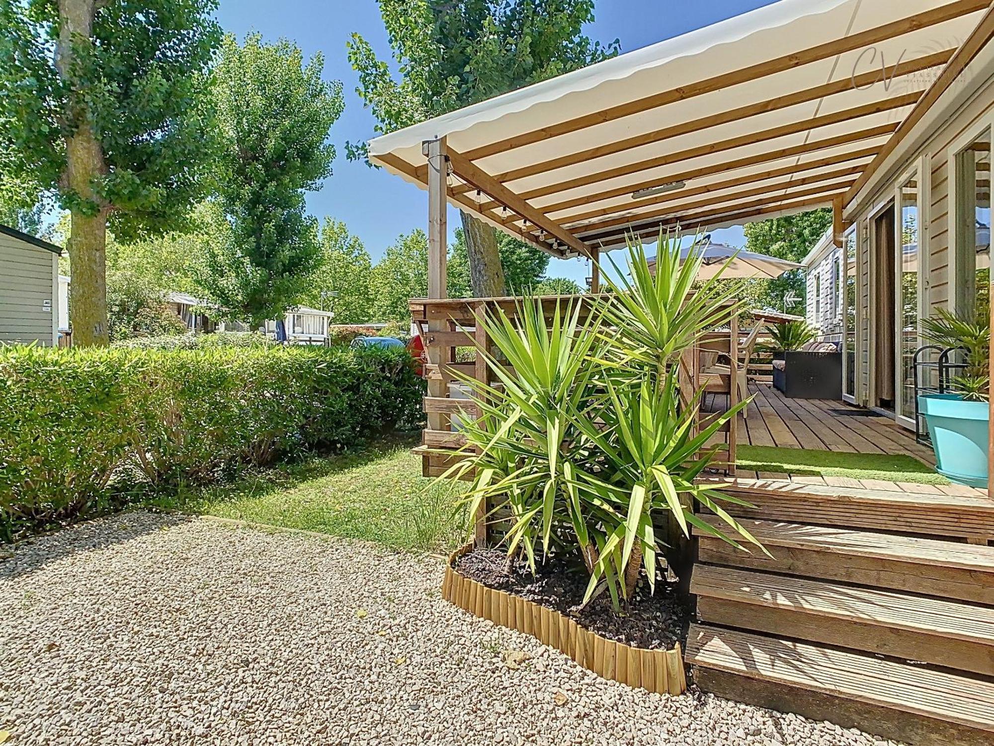 Grand Mobil Home 3Chbr 2Sdb Camping La Carabasse Виас Экстерьер фото
